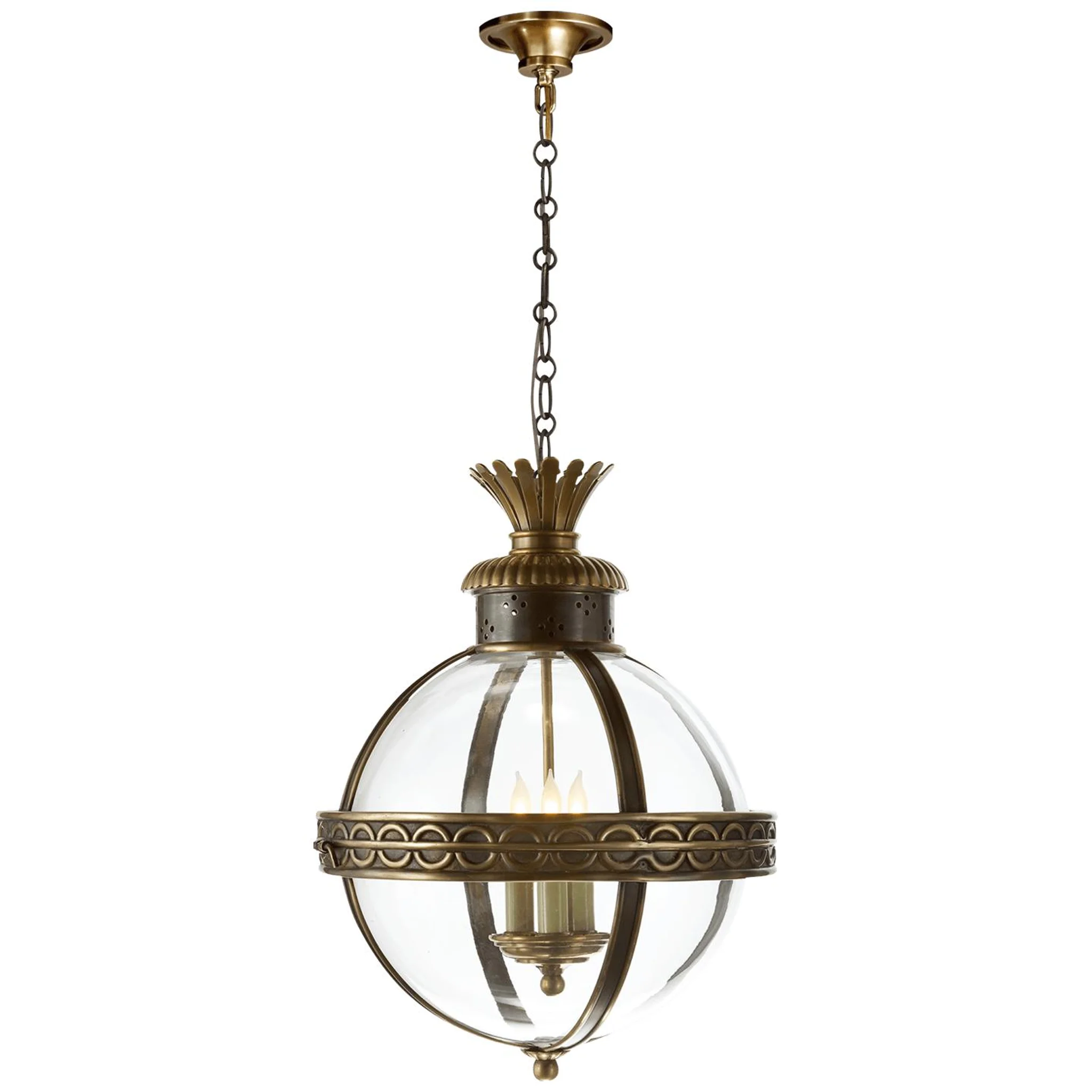 Купить Подвесной светильник Crown Top Banded Globe Lantern в интернет-магазине roooms.ru