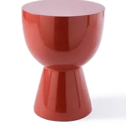 Coral red Lacquered polyester