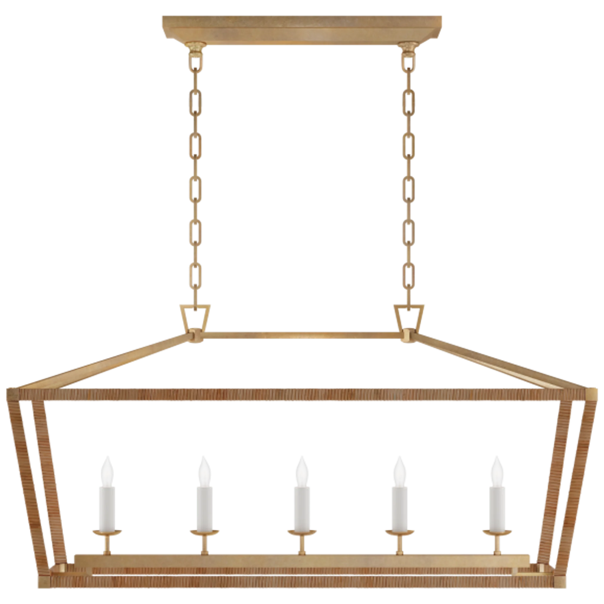Купить Подвесной светильник Darlana Medium Rattan Wrapped Linear Lantern в интернет-магазине roooms.ru