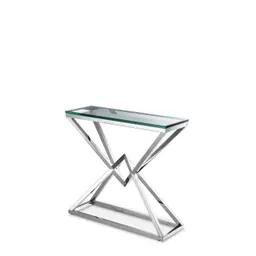 polished stainless steel | clear glass S