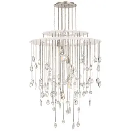 Polished Nickel and Plaster White Crystal