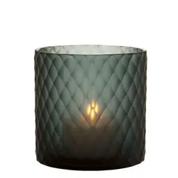 hand blown sapphire colour glass | diamond cut M