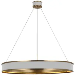 Matte White and Antique-Burnished Brass