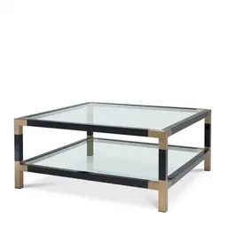 piano black finish | brushed brass finish | clear glass