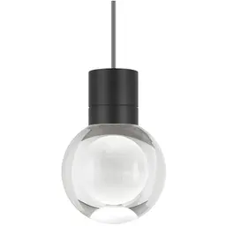 Black Clear 1-LITE Black/White Cord