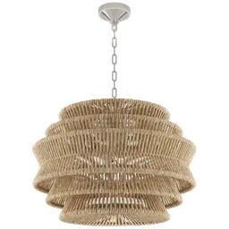 Polished Nickel and Natural Abaca