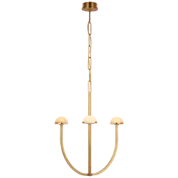 Antique-Burnished Brass Alabaster