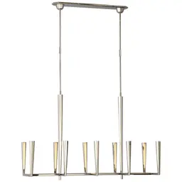 Polished Nickel White Glass