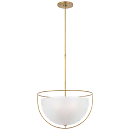 Hand-Rubbed Antique Brass Frosted Glass