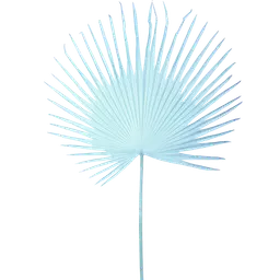 light blue Plastic leafIron inside plastic stem