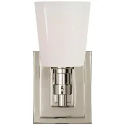 Polished Nickel White Glass