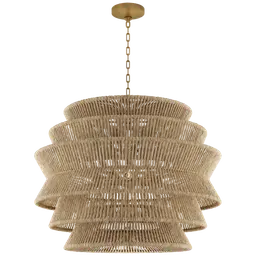 Antique-Burnished Brass and Natural Abaca