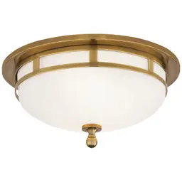Hand-Rubbed Antique Brass Frosted Glass