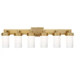 Hand-Rubbed Antique Brass White Glass