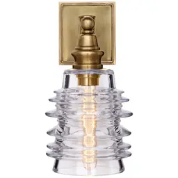 Antique-Burnished Brass Clear Glass