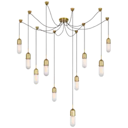 Hand-Rubbed Antique Brass Frosted Glass