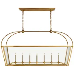 Antique-Burnished Brass Clear Glass