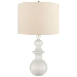 New White 20.5" x 20.5" x 14.5" Cream Linen