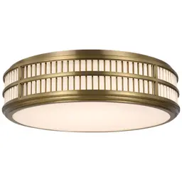 Natural Brass and Glass Rods White Glass