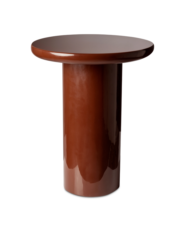 Burgundy red Stone baseMDF top with resin finish