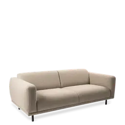 Beige Solid beech wood/plywoodBonel springsFoam,Powder coated metal legs