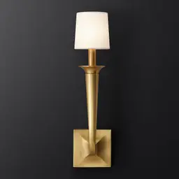 Lacquered Burnished Brass Black Linen/Frosted Lining