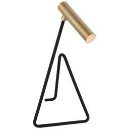 Matte Black and Antique-Burnished Brass
