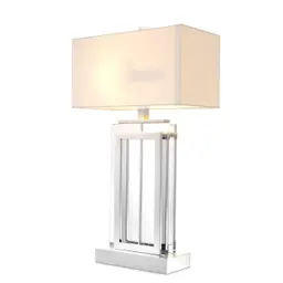 crystal glass | nickel finish white shade