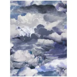 9 ft 8 in x 13 ft,Blue,Wool,Landscape