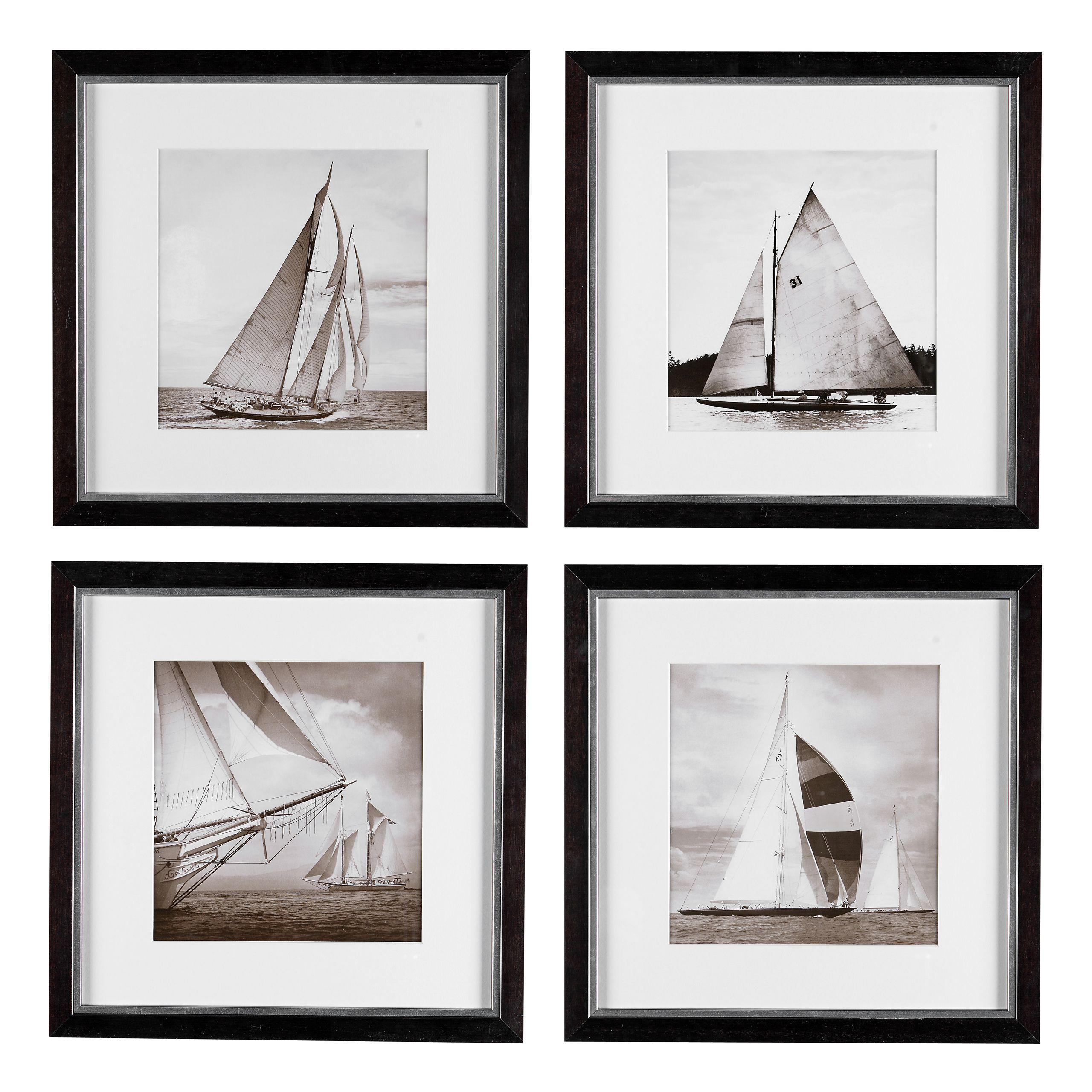 Купить Набор постеров Prints Michael Kahn Boat set of 4 в интернет-магазине roooms.ru
