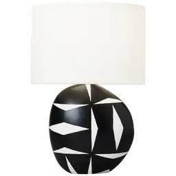 White Leather W Black Leather LED Bulb(s) Included
