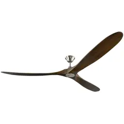 Brushed Steel Housing With Dark Walnut Blades