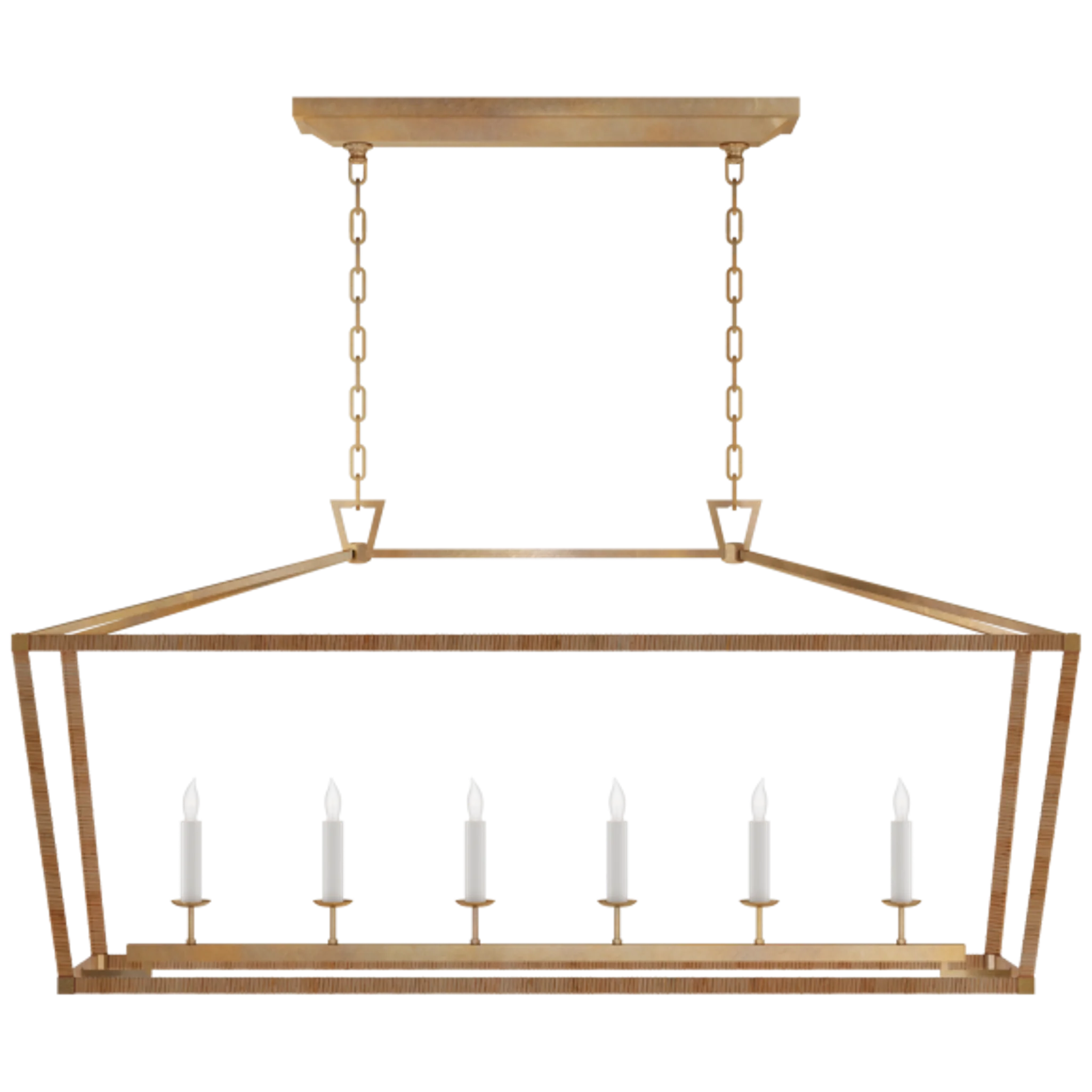 Купить Подвесной светильник Darlana Large Rattan Wrapped Linear Lantern в интернет-магазине roooms.ru
