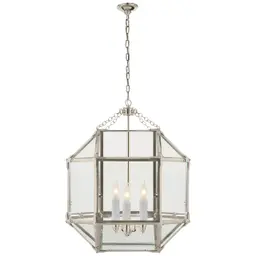 Polished Nickel Clear Glass