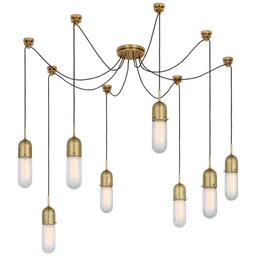 Hand-Rubbed Antique Brass Frosted Glass