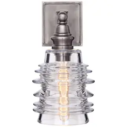 Antique Nickel Clear Glass