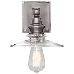 Antique Nickel Clear Glass