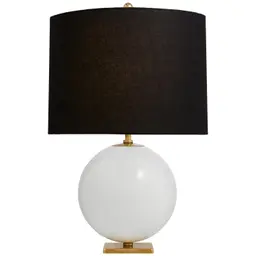 Cream 16" x 16" x 12" Black Linen