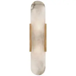 Antique-Burnished Brass Alabaster