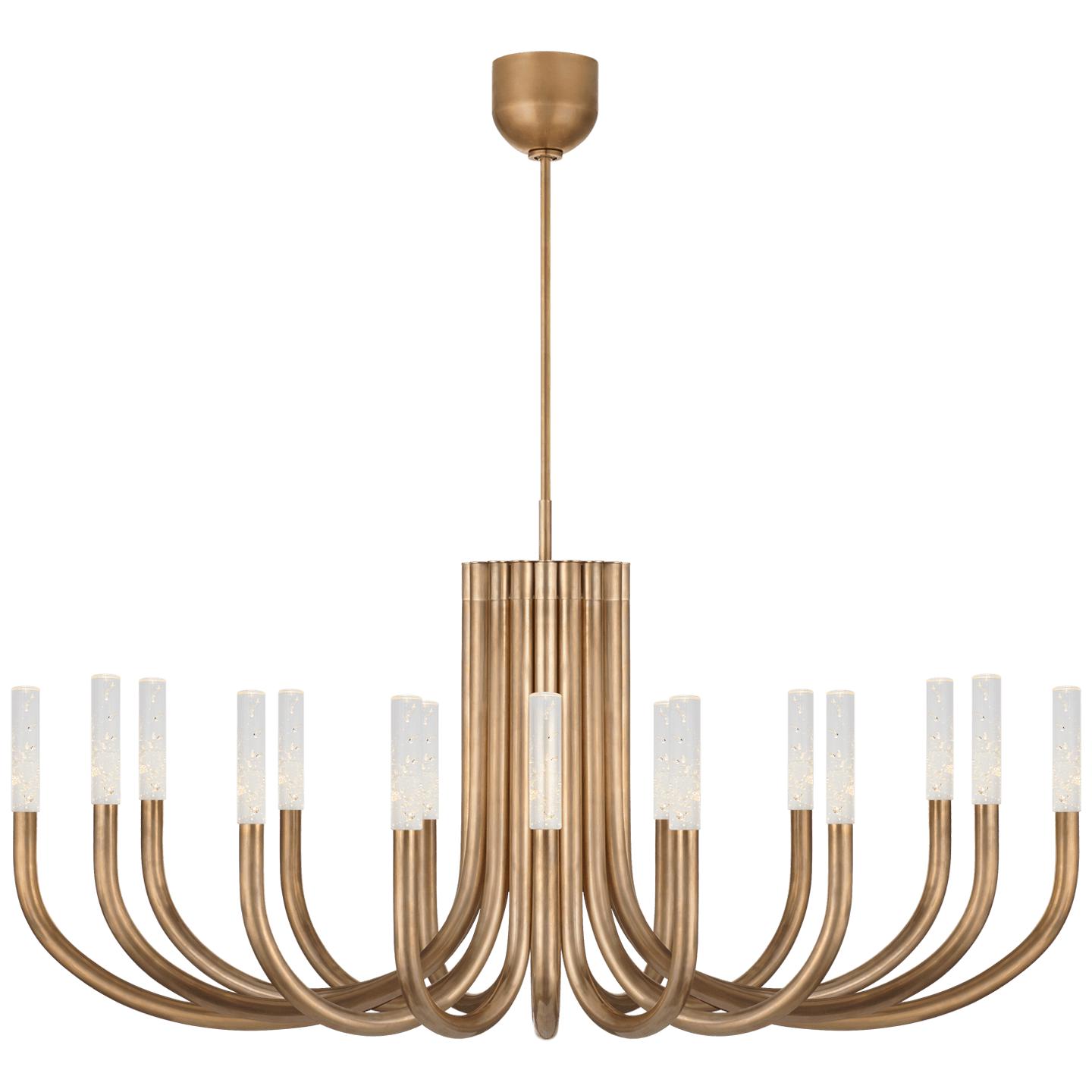 Antique-Burnished Brass Seeded Glass