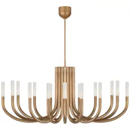Antique-Burnished Brass Seeded Glass