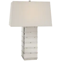 Polished Nickel 18" x 20" x 12" Percale Rectangle