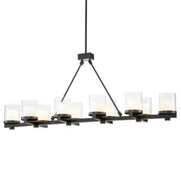 bronze highlight finish | clear glass | including faux candle shades
