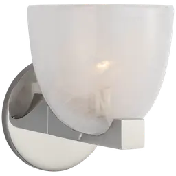 Polished Nickel White Strie Glass