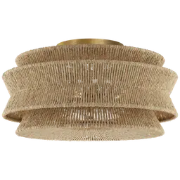 Antique-Burnished Brass and Natural Abaca