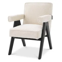 bouclé cream | black legs