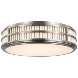 Polished Nickel and Glass Rods White Glass