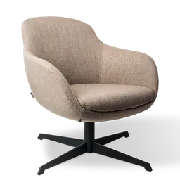 Beige Powder coated metal swivel base