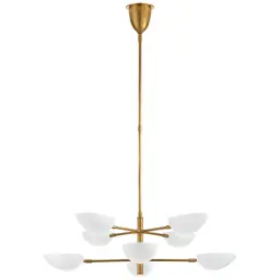 Hand-Rubbed Antique Brass Matte White