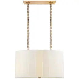Soft Brass 35" x 36" x 19.25" Silk Oval